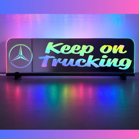 Phoenix Lights Truck Window LED Mirror Light Mercedes Keep on trucking