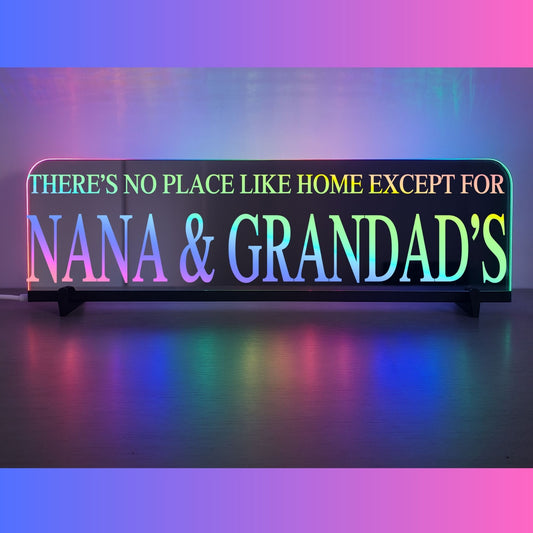 Phoenix Lights Personalised L.E.D Mirror Nana & Grandads