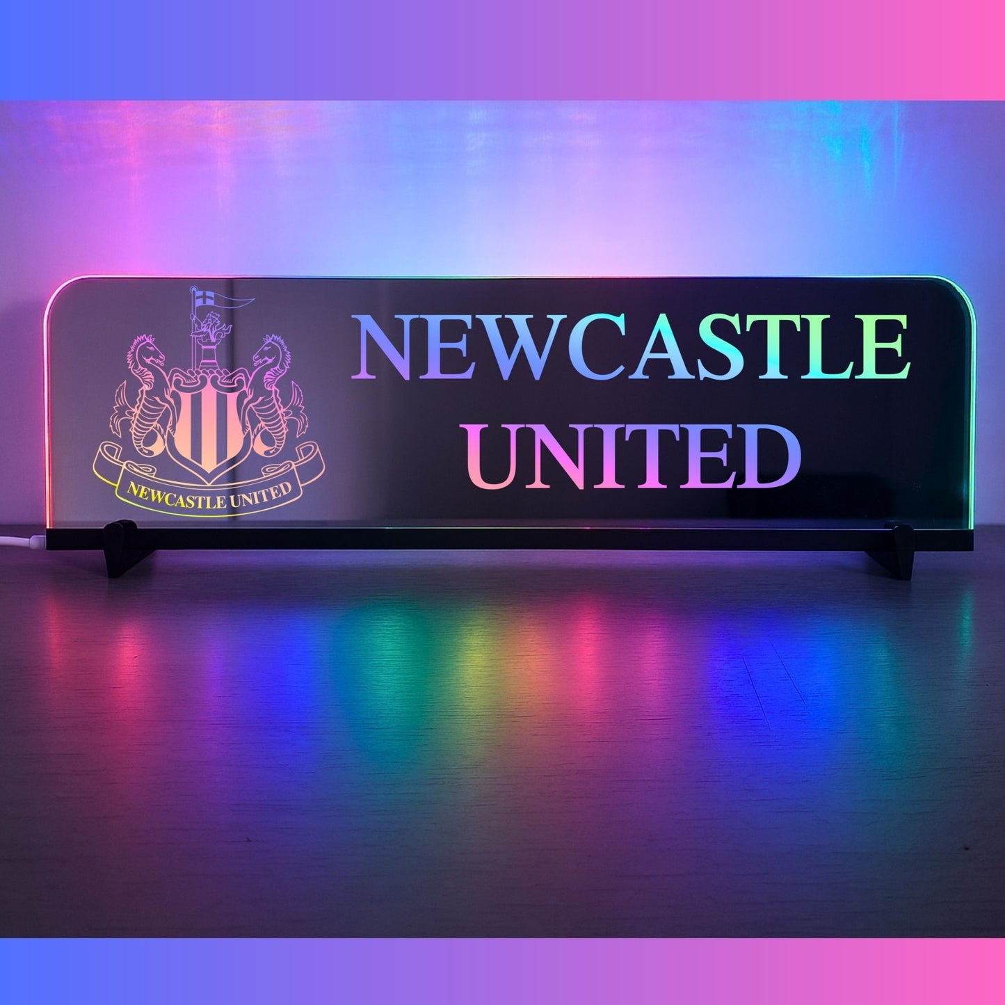 Phoenix Lights Personalised L.E.D Mirror Newcastle United