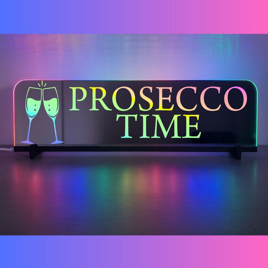 Phoenix Lights Personalised L.E.D Mirror Prosecco time