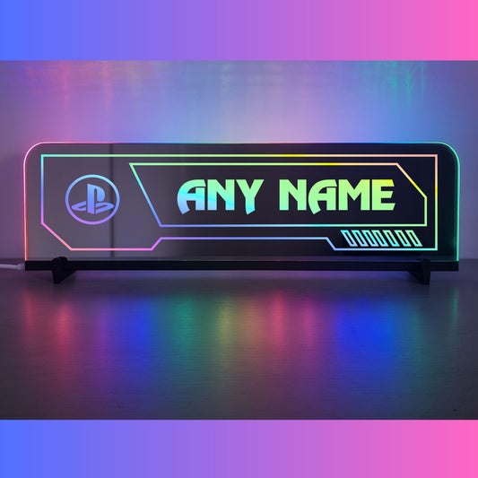 Phoenix Lights Personalised L.E.D Mirror Playstation Gamertag