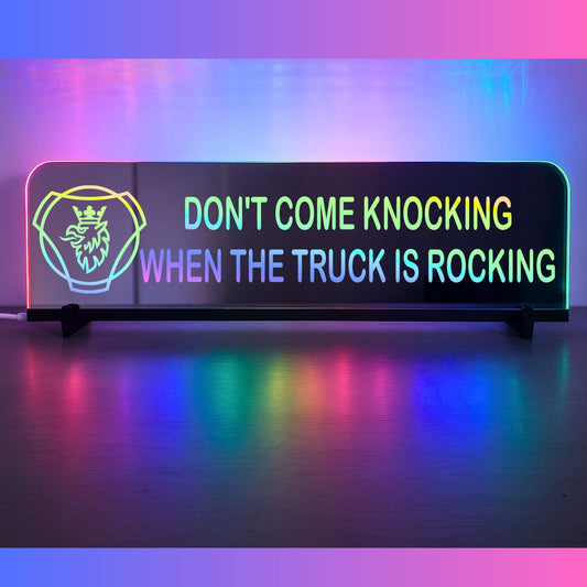 Phoenix Lights Truck Window LED Mirror Light Scania Badge Any Text