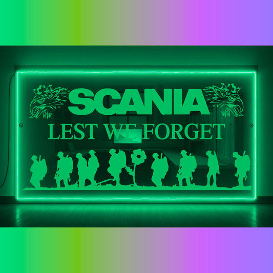 Phoenix Lights Truck LED Mirror Light Scania Lest we Forget