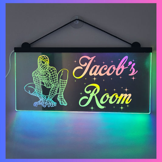 Phoenix Lights Personalised L.E.D Mirror Light Spiderman