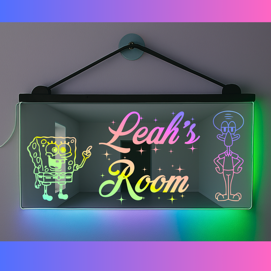 Phoenix Lights Personalised L.E.D Mirror Spongebob