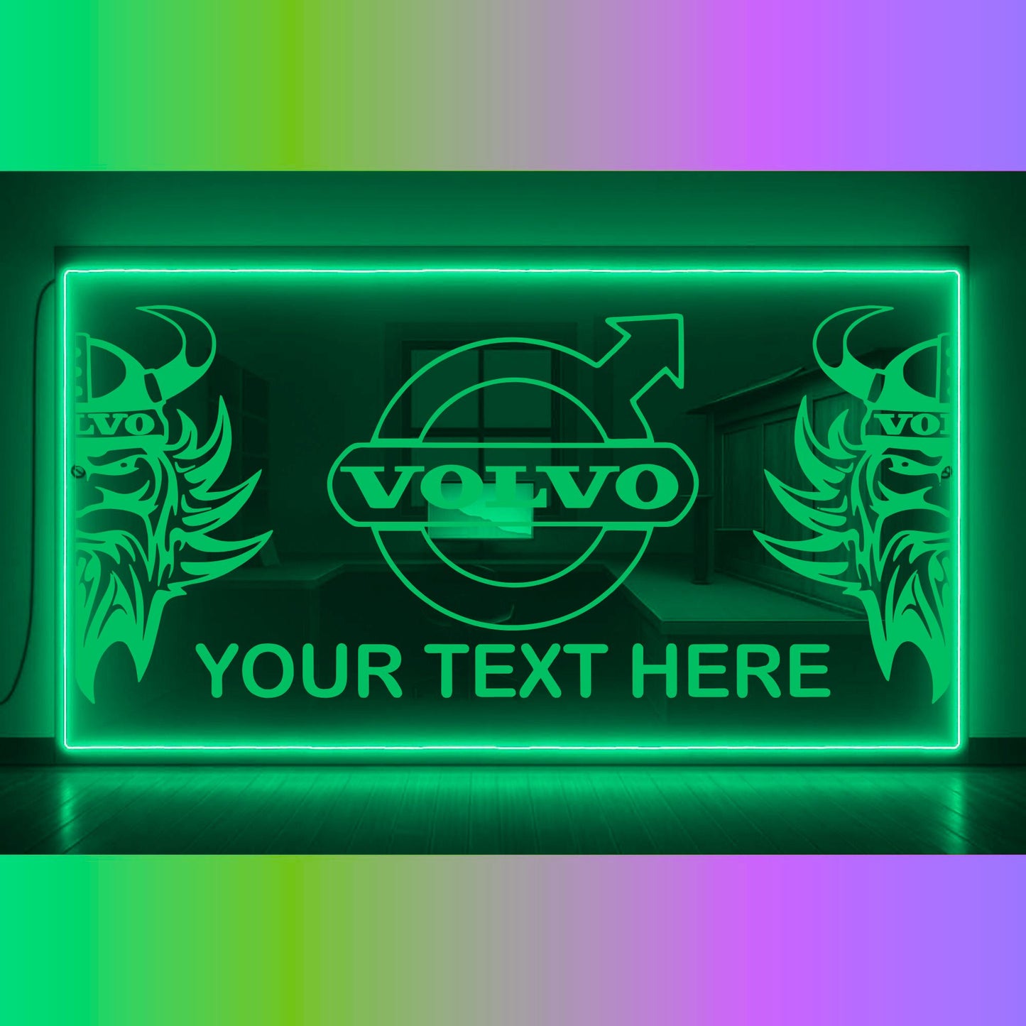 Phoenix Lights Truck LED Mirror Light Volvo Viking Any Text