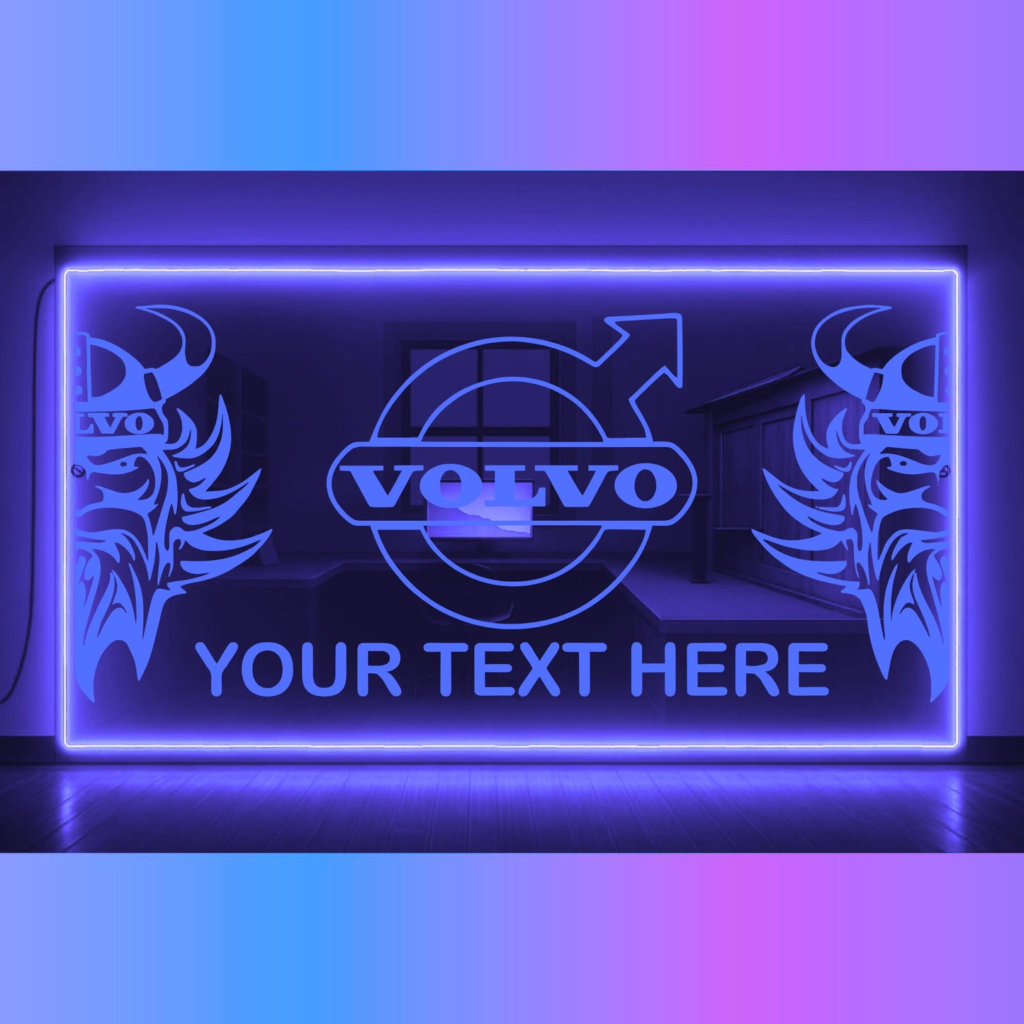 Phoenix Lights Truck LED Mirror Light Volvo Viking Any Text