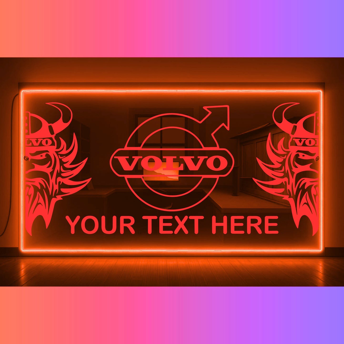 Phoenix Lights Truck LED Mirror Light Volvo Viking Any Text