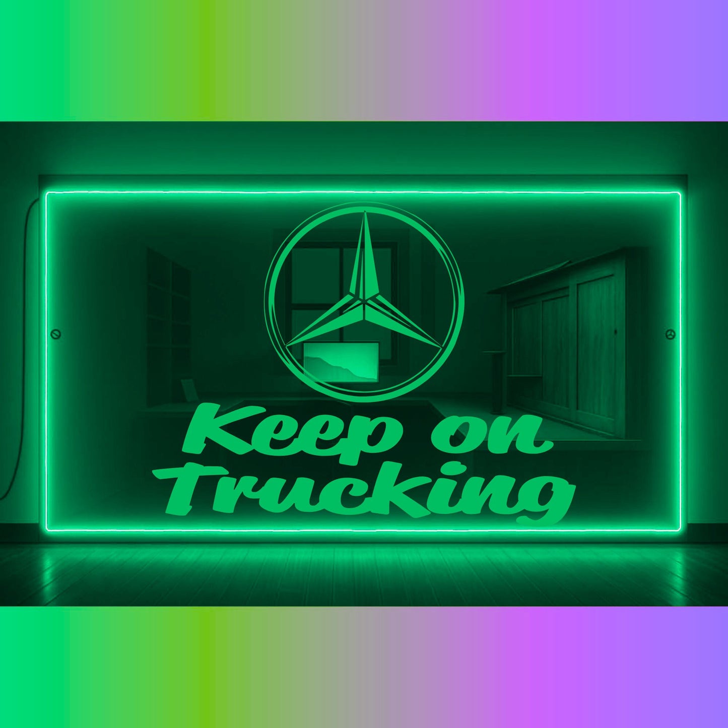 Phoenix Lights Truck LED Mirror Light Mercedes Keep on trucking