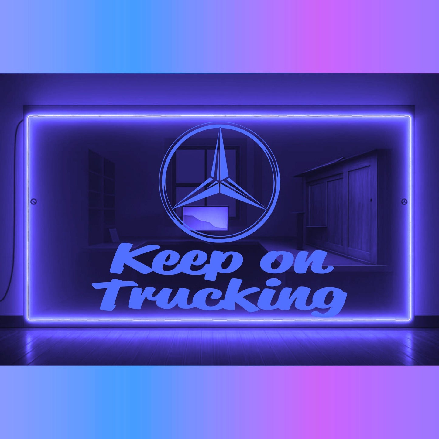 Phoenix Lights Truck LED Mirror Light Mercedes Keep on trucking