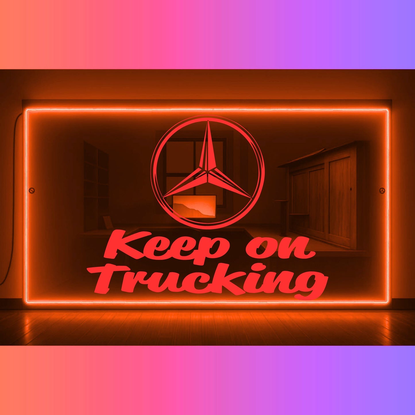 Phoenix Lights Truck LED Mirror Light Mercedes Keep on trucking