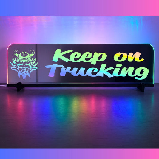 Phoenix Lights Truck Window LED Mirror Light Volvo Viking Keep on Trucking