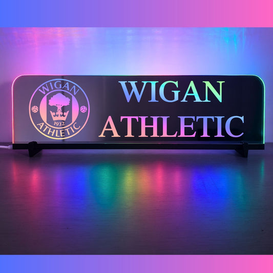 Phoenix Lights Personalised L.E.D Mirror Wigan Athletic